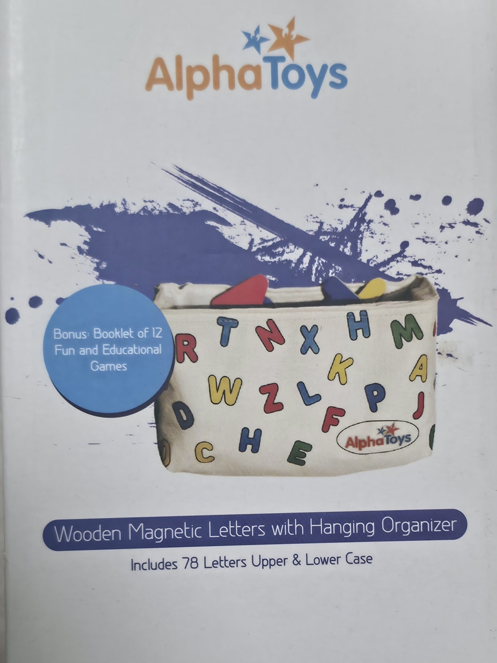 Wooden Magnetic Letters Organizer - Multicolor